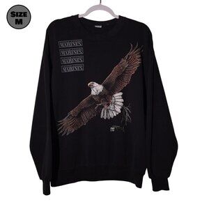 VINTAGE United States Marines Eagle USED Sweatshirt (DISTRESSED, M, 1994)